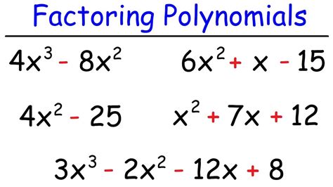 How do you factor a polynomial. Things To Know About How do you factor a polynomial. 
